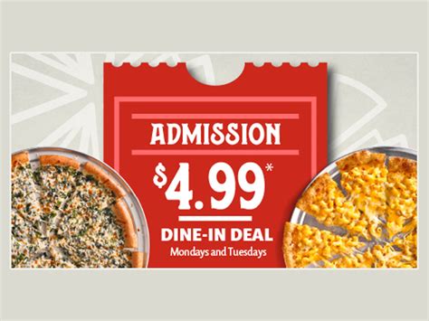 $4.99 cicis coupon - Cicis® Pizza, the nation’s original all-you-can-eat buffet, is inviting guests to indulge in endless pizza, pasta, salad and desserts for only $4.99 every Monday and Tuesday from April 10 ...